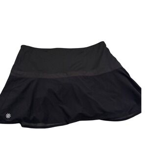 Athleta Black Tennis Skirt‎ Skort with Built-in Shorts Women's Size L